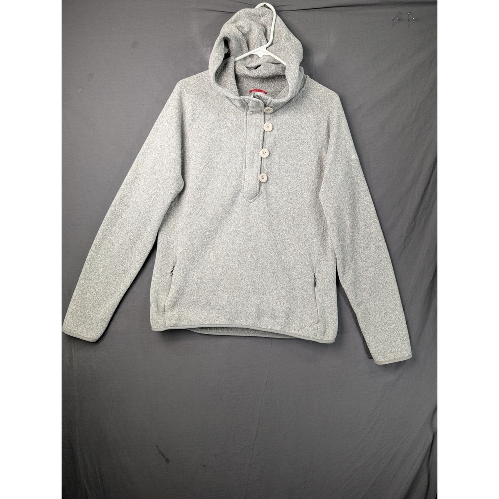 The North Face Womens Grey Crescent Hooded Pullover Sweater XL